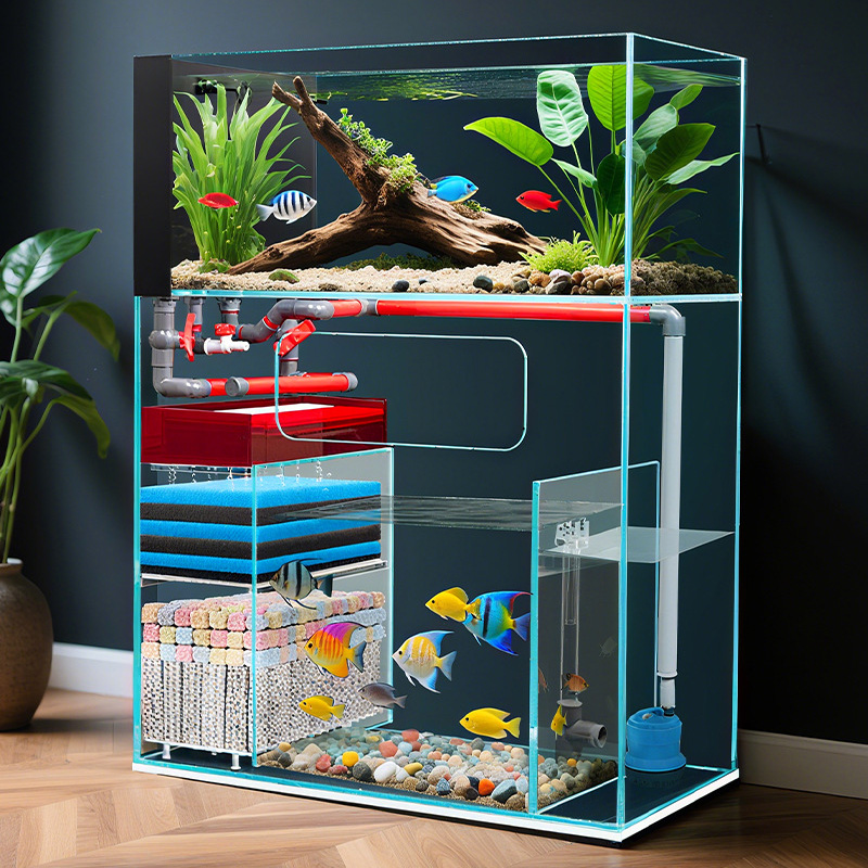 Marine Aquarium With Sump - Двухслойный напольный аквариум из ультрапрозрачного стекла