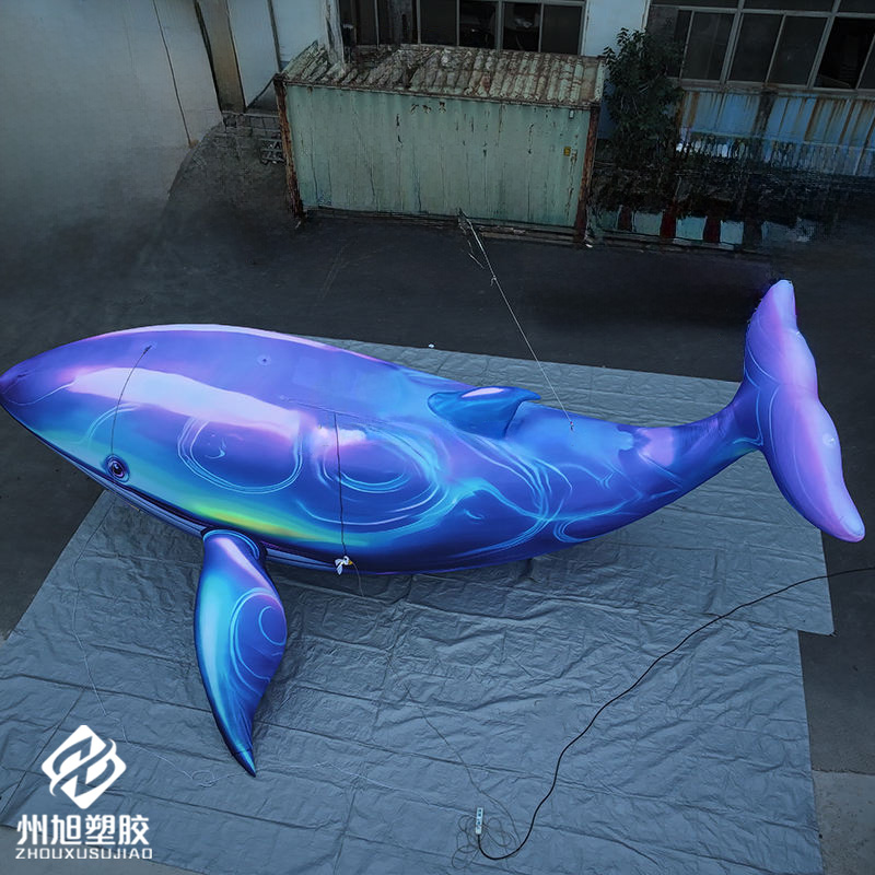 Aquarium Marine Blue - Надувной синий кит, используемый в качестве
