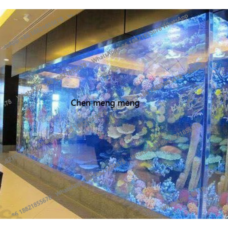 Marine Aquarium With Sump - Большой аквариум из ультрапрозрачного стекла и